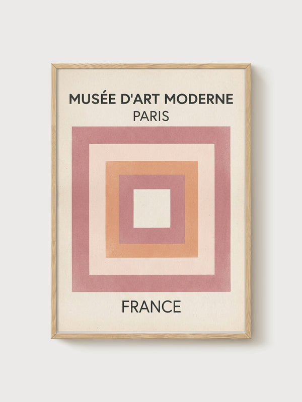 Musee d'Art Moderne Paris Bauhaus Print poster in oak frame