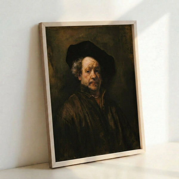 Contemplative portrait study in muted earth tones showing a bearded man in period dress, demonstrating classical artistic technique and introspective mood.