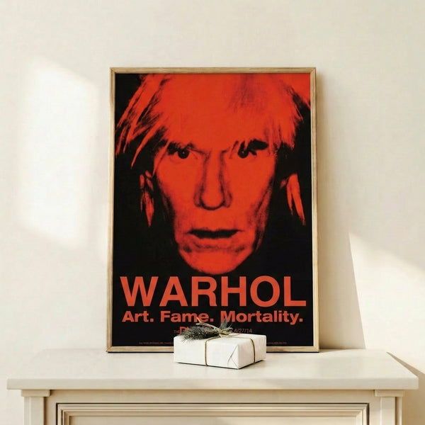 Pop art faceless portrait with exaggerated features in neon pigments and shadows, large-scale framed print capturing the psychological tension of self-representation.