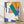 Abstract cutout poster in vibrant blues, greens, and warm tones depicting organic tropical forms inspired by Oceania, framed on a wall.