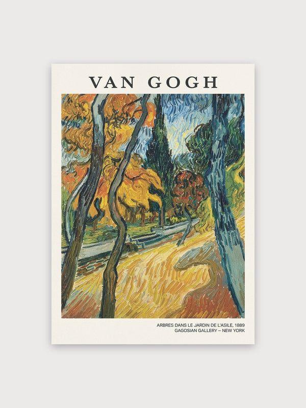 Van Gogh Asylum Garden Trees 1889 - Digital Download