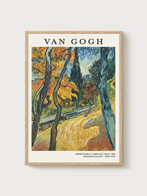 Van Gogh Poster poster in oak frame