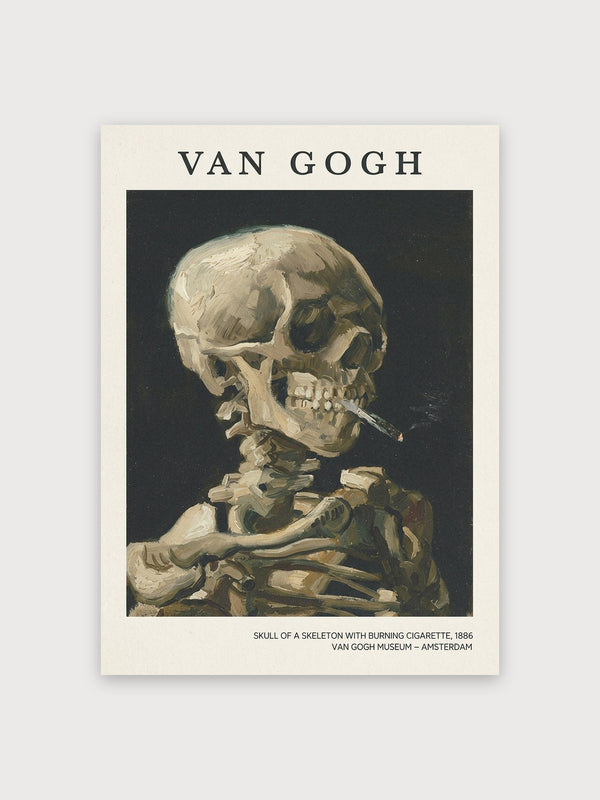 Van Gogh Skull Skeleton Cigarette - Digital Download