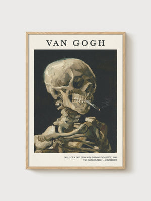 Van Gogh Skull Of A Skeleton Poster poster in oak frame