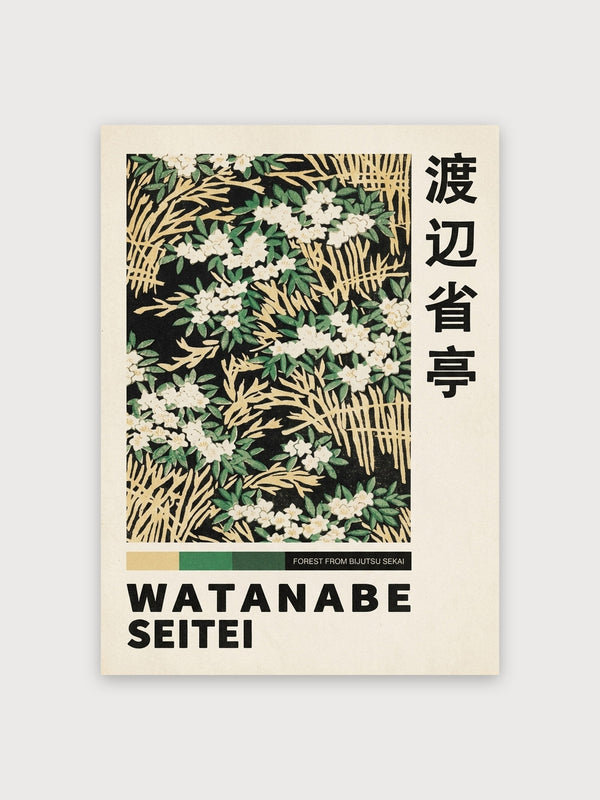 Forest Flowers Japanese Woodblock - Digital Download