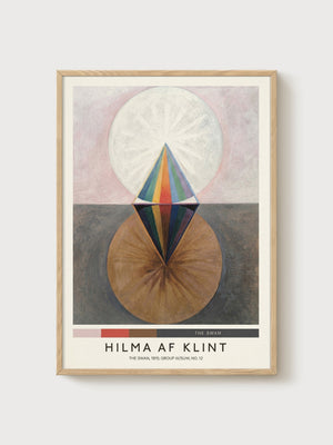 Hilma af Klint The Swan Print poster in oak frame