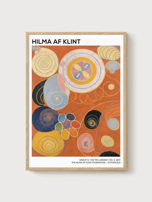 Hilma Af Klint Print poster in oak frame