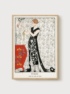 George Barbier Fumee Poster poster in oak frame