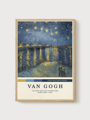 Van Gogh Poster poster in oak frame