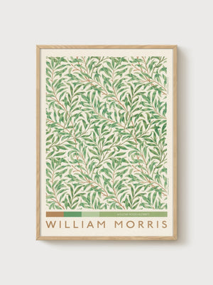 William Morris Print poster in oak frame