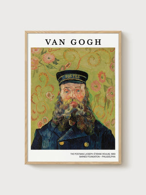 Van Gogh Portrait Painting poster in oak frame