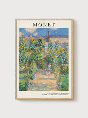 Monet Print poster in oak frame