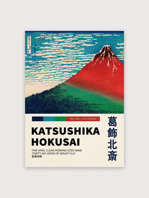Hokusai Mount Fuji Fine Wind Clear Morning - Digital Download