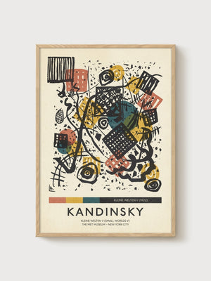 Kandinsky Print poster in oak frame