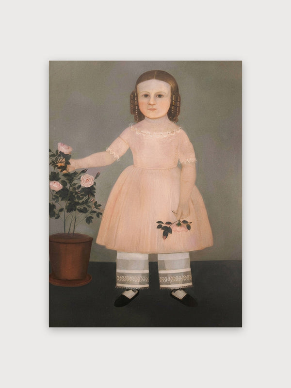 Vintage Child Portrait With Roses - Digital Download