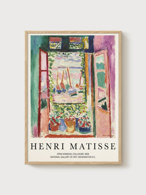 Henri Matisse Open Window Print poster in oak frame