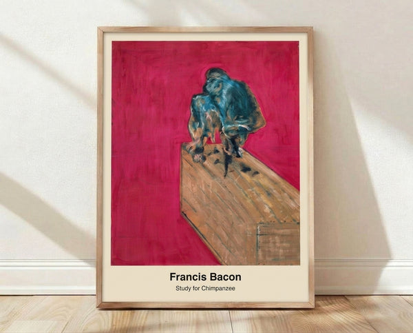 Impressionist framed poster featuring a dreamy woman and child surrounded by dark red poppies in a soft purple and deep green landscape, evoking a contemplative, melancholic mood.