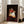 Dark modern art print of a fragmented papal figure study, rendered in ochre, gray, and black with gestural abstraction, displayed as framed wall art.