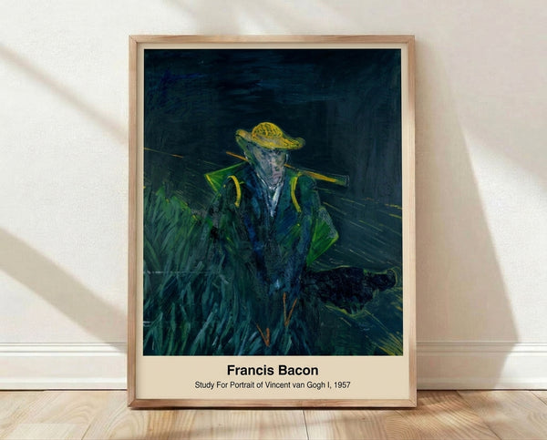 Abstract portrait of a man in muted browns and ochres with dark red accents, rendered in loose impressionist brushstrokes that blur facial features into an introspective, psychologically intense composition.