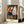 Modernist abstract head composition in cream and rust, geometric interpretation of human form in framed artwork.