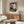 Enigmatic abstract human head with geometric forms in earthy neutrals, a modernist framed art print.
