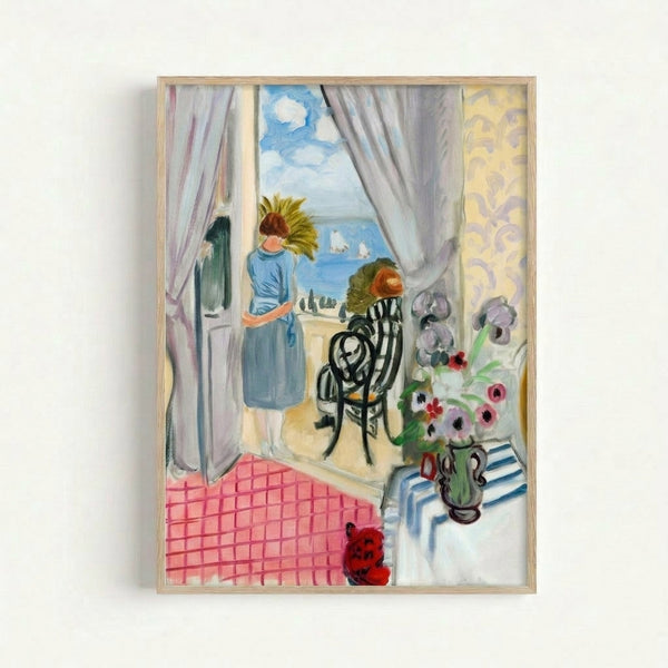 Matisse-inspired wall art print depicting the Mediterranean coastal scene at Nice with expressive use of vivid hues and loose, energetic brushwork.