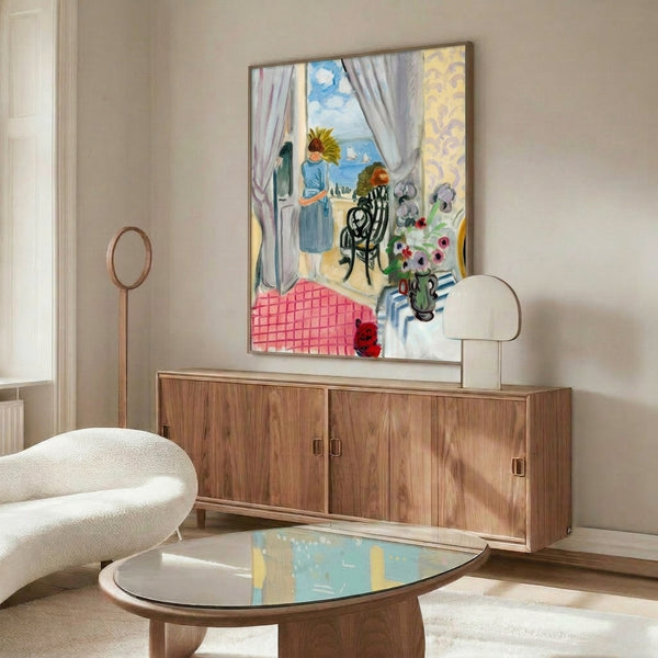 Coastal scene wall print of Nice's waterfront dotted with boats, rendered in luminous Fauvist tones that celebrate color and movement over realistic representation.