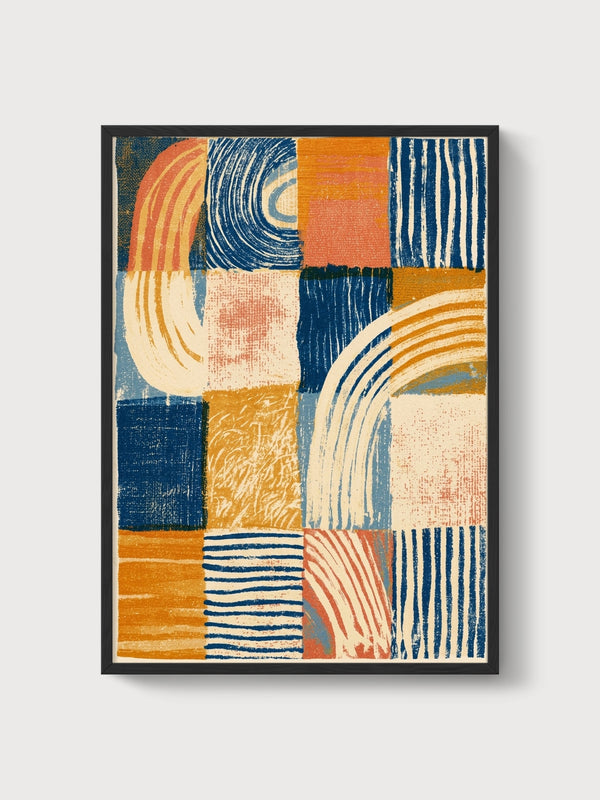 Bauhaus Print poster in black frame