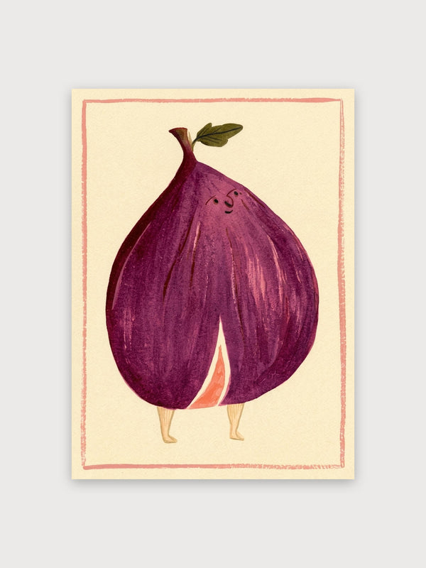 Vintage Anthropomorphic Plum - Digital Download