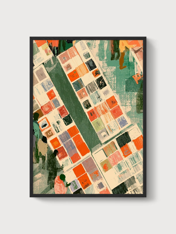 Abstract Art Print poster in black frame