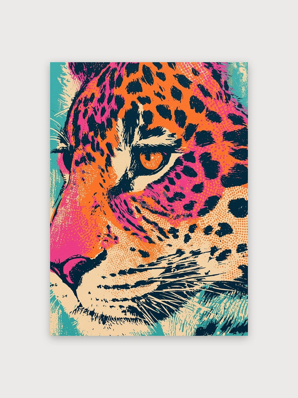 Pop Art Leopard Portrait - Digital Download