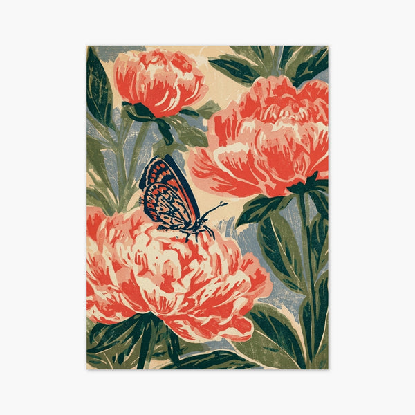 Art Nouveau Peony Print art print