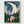 Crescent Moon Print poster in oak frame