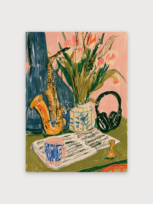 Saxophone Music Studio Still Life - Digital Download