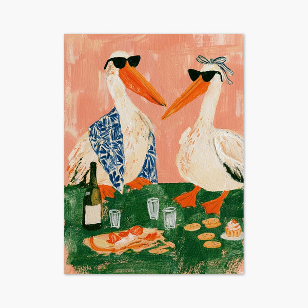 Pelican Bird Painting art print