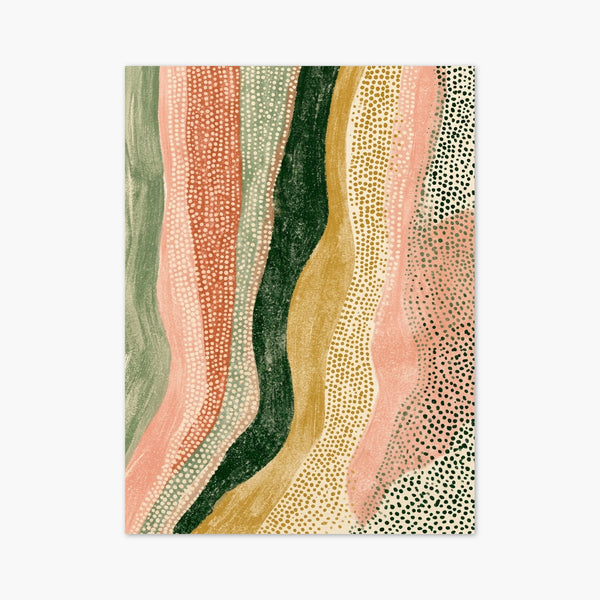 Abstract Wavy Landscape Art art print