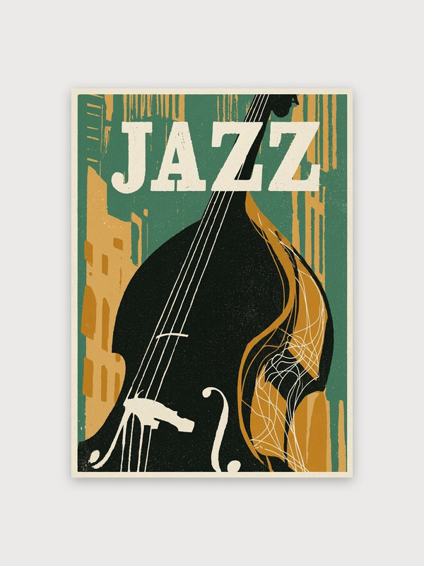Jazz Cello Player Art Deco - Digital Download