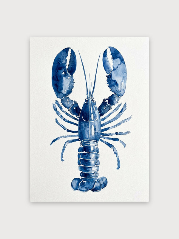 Blue Lobster Watercolor Study - Digital Download