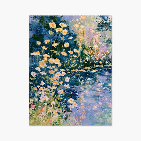 Watercolor Daisies Print art print