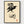 Raven Bird Skull Line Art Print poster in black frame