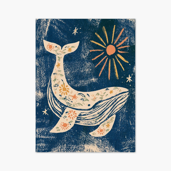 Whimsical Whale Ocean Art art print