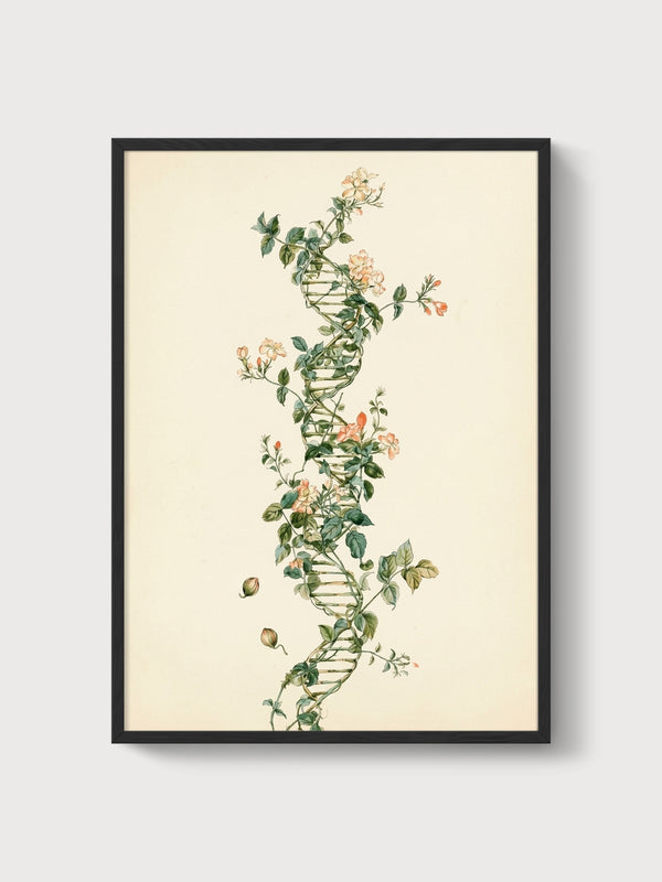 Botanical Wall Art poster in black frame