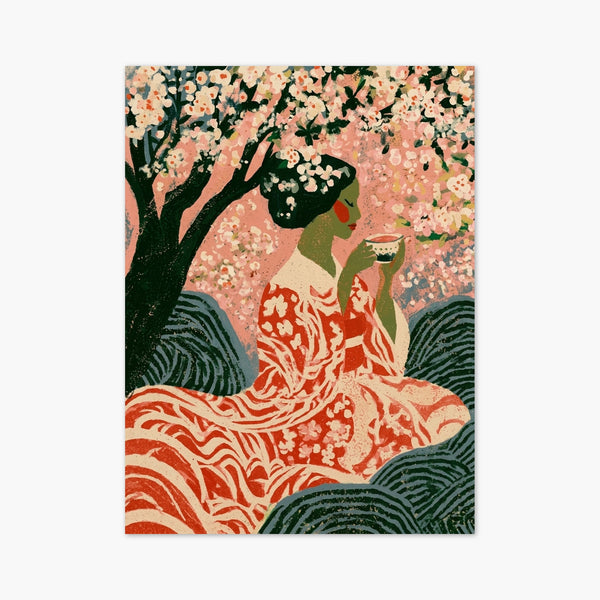 Japanese Woman Tea Ceremony Print art print