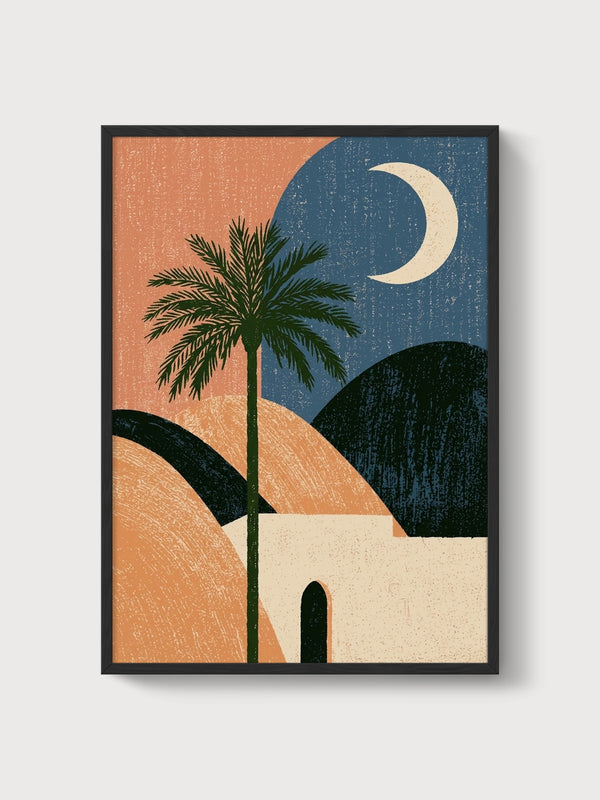 Desert Wall Art poster in black frame