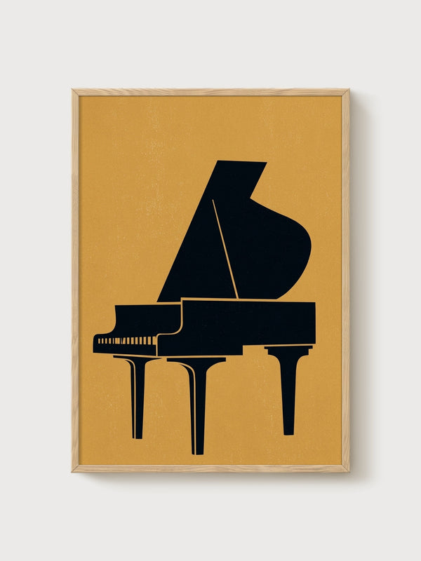 Bauhaus Print poster in oak frame