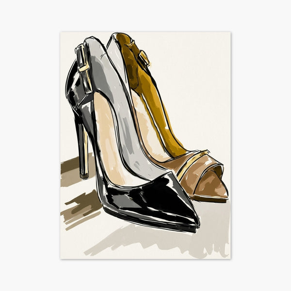 Chic Poster of High Heels art print