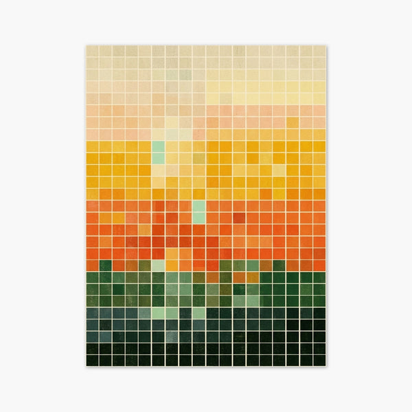 Abstract Color Grid Wall Art art print