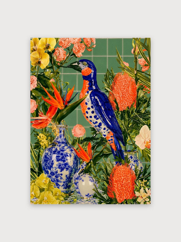 Exotic Parrot Garden Floral - Digital Download