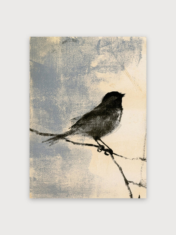 Minimalist Bird on Branch - Digital Download