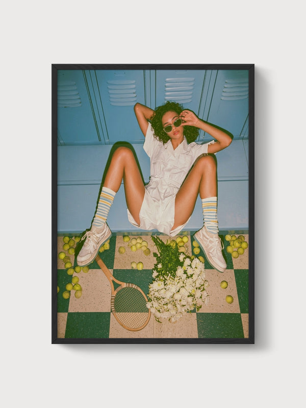 Tennis Poster poster in black frame